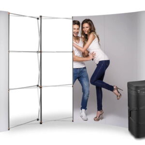 Magnetic Standartiniai Pop Up wall - 3x4 cm, arc, in a trolley case