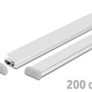 Standartiniai poster rails 200 cm - silver