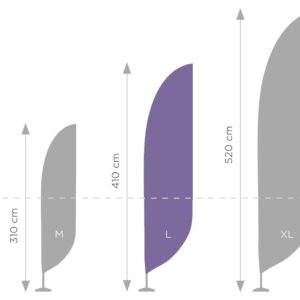 Standartiniai FLAG POLE "L" - 450 cm