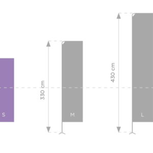 Square flag pole 2,7 m