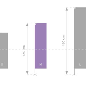 Square flag pole 3,3 m