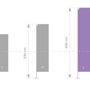 Square flag pole 4,3 m