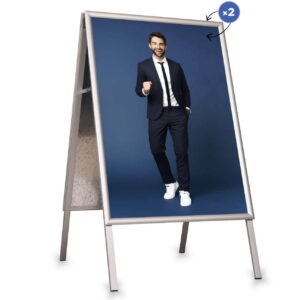 Aurora pavement sign silver - A0