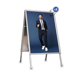 Aurora A-board sign silver - A1