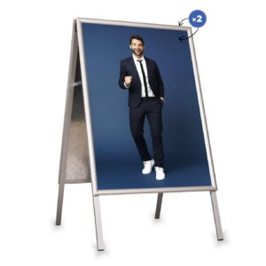 Aurora A-board sign silver - B1 (TITAN box packing !!!)