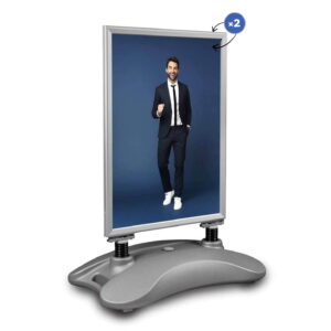 Hampton pavement sign silver - B2