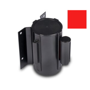 Wall mounted retractable belt - red belt