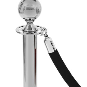 Black velor rope - chrome lock