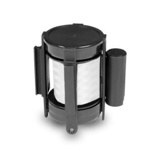 Barrier post head - white belt