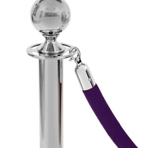 Purple velor rope - chrome lock