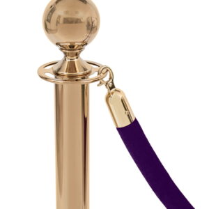 Purple velor rope - golden lock