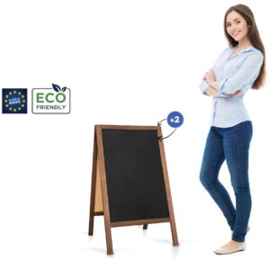 Chalkboard sign Classic S Dydis (51x90 cm) - brown