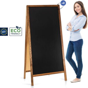 Chalkboard sign Classic XL Dydis (72x160 cm) - brown