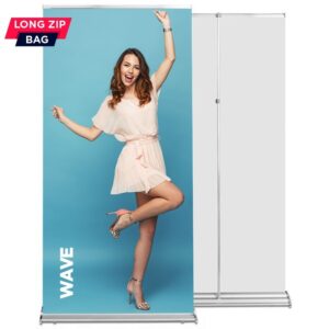 Roll up Wave 85x220 - telescopic pole, graphics exchange system
 stendas