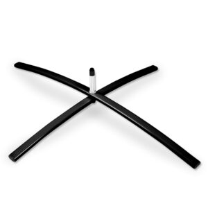 Iron tube cross base - black