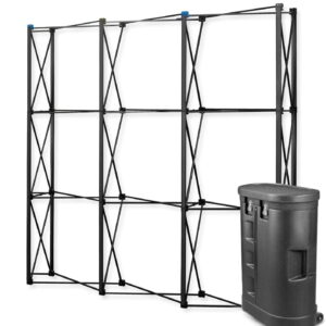 Black Pro Magnetic Pop Up Wall 3x3 cm straight in a case counter