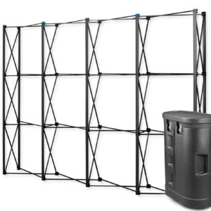 Black Pro Magnetic Pop Up wall 3x4 cm straight in a case counter