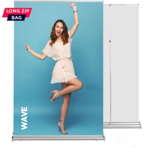 Roll up Wave 150x220 - telescopic pole, graphics exchange system stendas