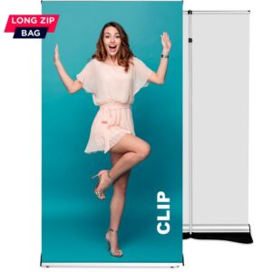 Roll up Clip 100x220 - graphics exchange system, telescopic pole
 stendas